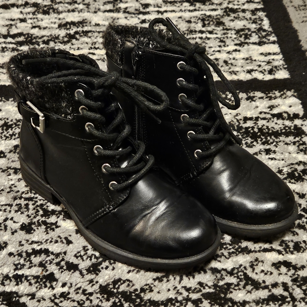 Black ankle boots